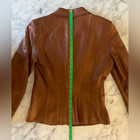 Gorgeous Elie Tahari Brown Leather blazer / Jacket - Women’s Size Small - Picture 13 of 16